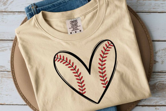 Baseball Heart SVG Design: A Versatile Graphic for Crafts and Handmade Projects
