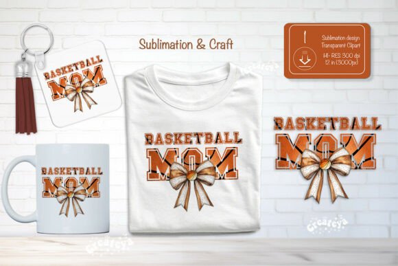 Basketball Mom Sublimation Clipart Png: A Design Asset for Crafts and Graphics