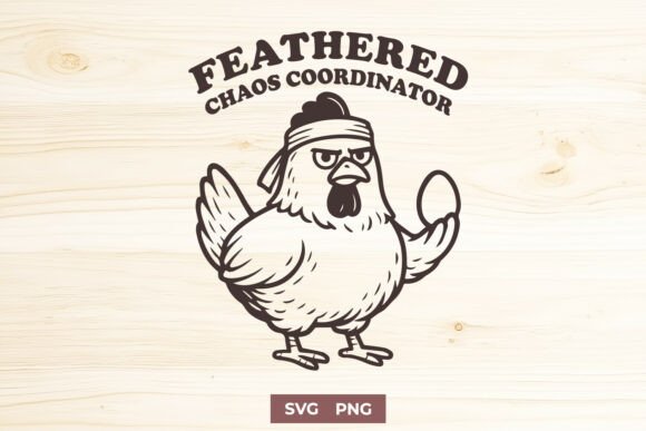Feathered Chaos Coordinator SVG PNG Art for Crafts & Graphics