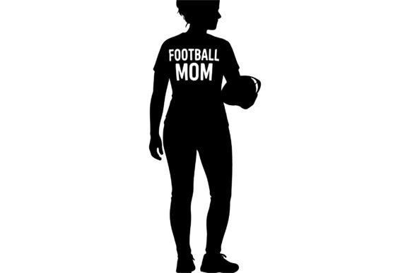 Football Mom Silhouette for Crafts and Graphics: A Brand Designer’s Perspective