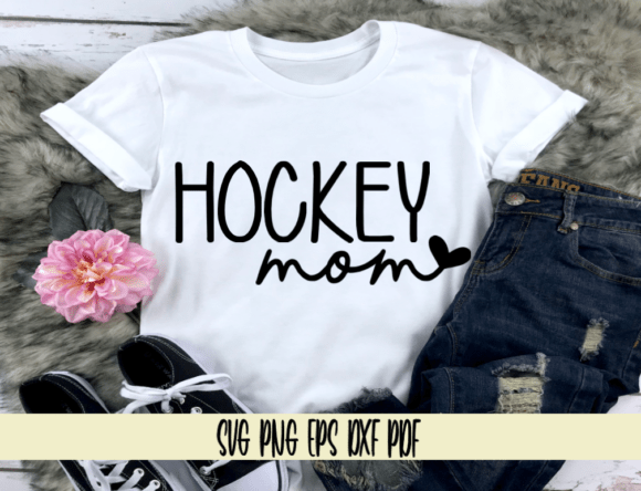 Hockey Mom with Heart Graphics: A Versatile Craft Asset for Branding and Marketing