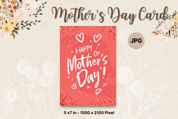 Mother’s Day Card Love MOM Postcard – A Versatile Graphic for Crafters