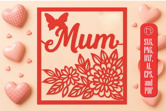 Mother’s Day Gift Card SVG Cut File for Crafts and Graphics