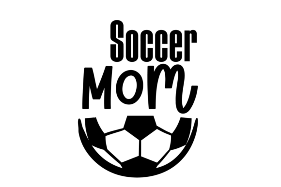Soccer Mom Text: A Playful Graphic for Crafts and Branding Projects
