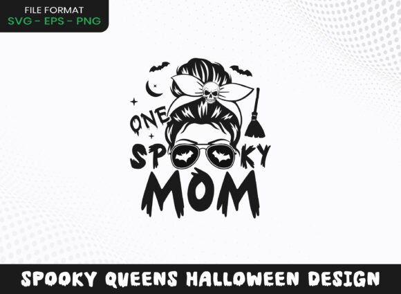 Spooky Mom Halloween Season Skull Bow: A Powerful Graphic Design Asset for Crafts and Branding