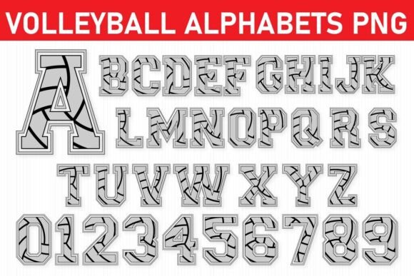 Volleyball Alphabet SVG Font: A Versatile Graphic Design Asset for Crafts and Marketing