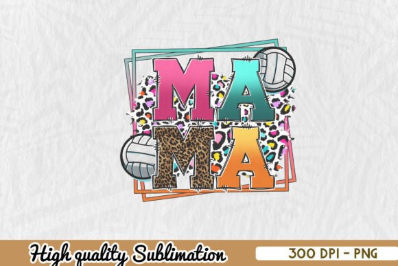 Volleyball Leopard Volleyball Mom PNG: A Versatile Graphic for Crafts
