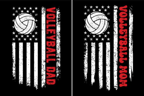 Volleyball Mom and Dad Design – A Versatile Graphic for Crafts and Merch