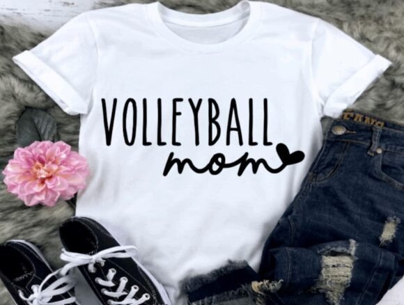 Volleyball Mom with Heart Graphics and Crafts Review